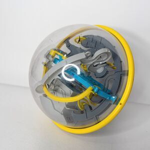 Perplexus 3D Maze Ball Sphere Puzzle Labrinth Game 7" Diameter Yellow Gray Blue